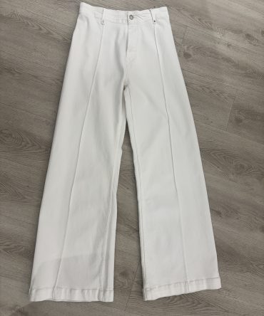 LAULIA WHITE DENIM WIDE LEG JEAN