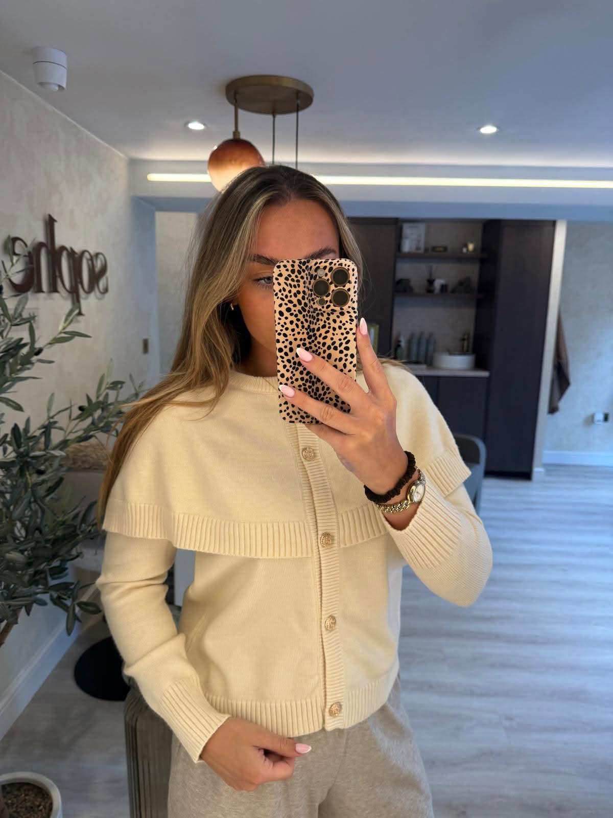 SOPHIE CREAM CAPE CARDIGAN