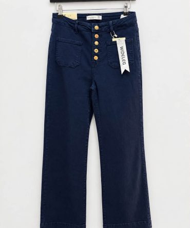 FOLY ROSE NAVY WIDE LEG JEANS
