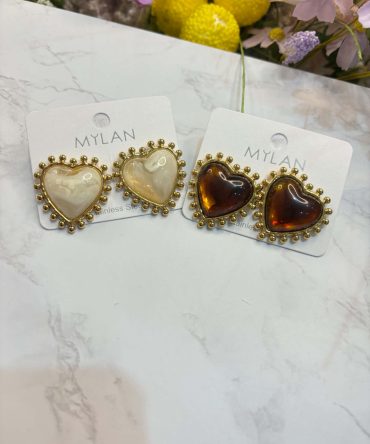 MYLAN HEART EARRINGS
