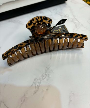 Leopard Print Hair Claw Clip